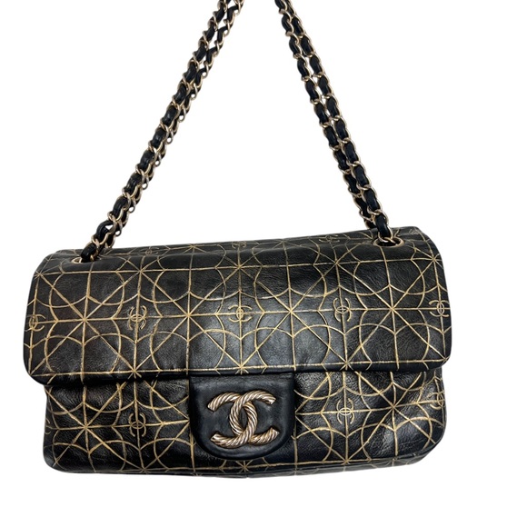 Chanel  Metallized Effect Embossed Calfskin Quilted Paris Moscou Moujik Flap - Picture 2 of 12